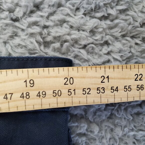 Alfani Pants Mens 40x30 Navy Blue Straight Fit Stretch Coated Denim - Picture 5 of 12